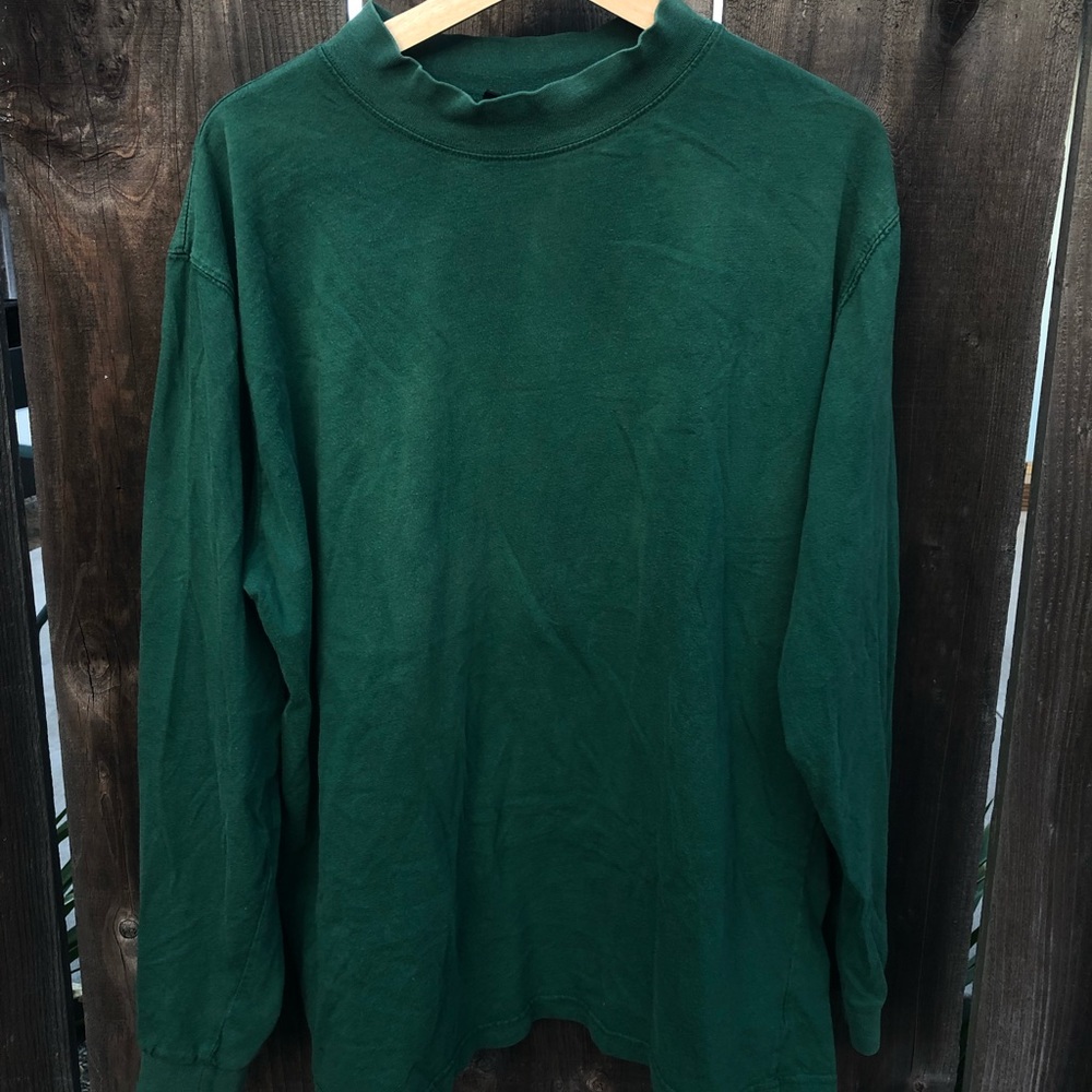 Vintage green turtleneck long sleeve